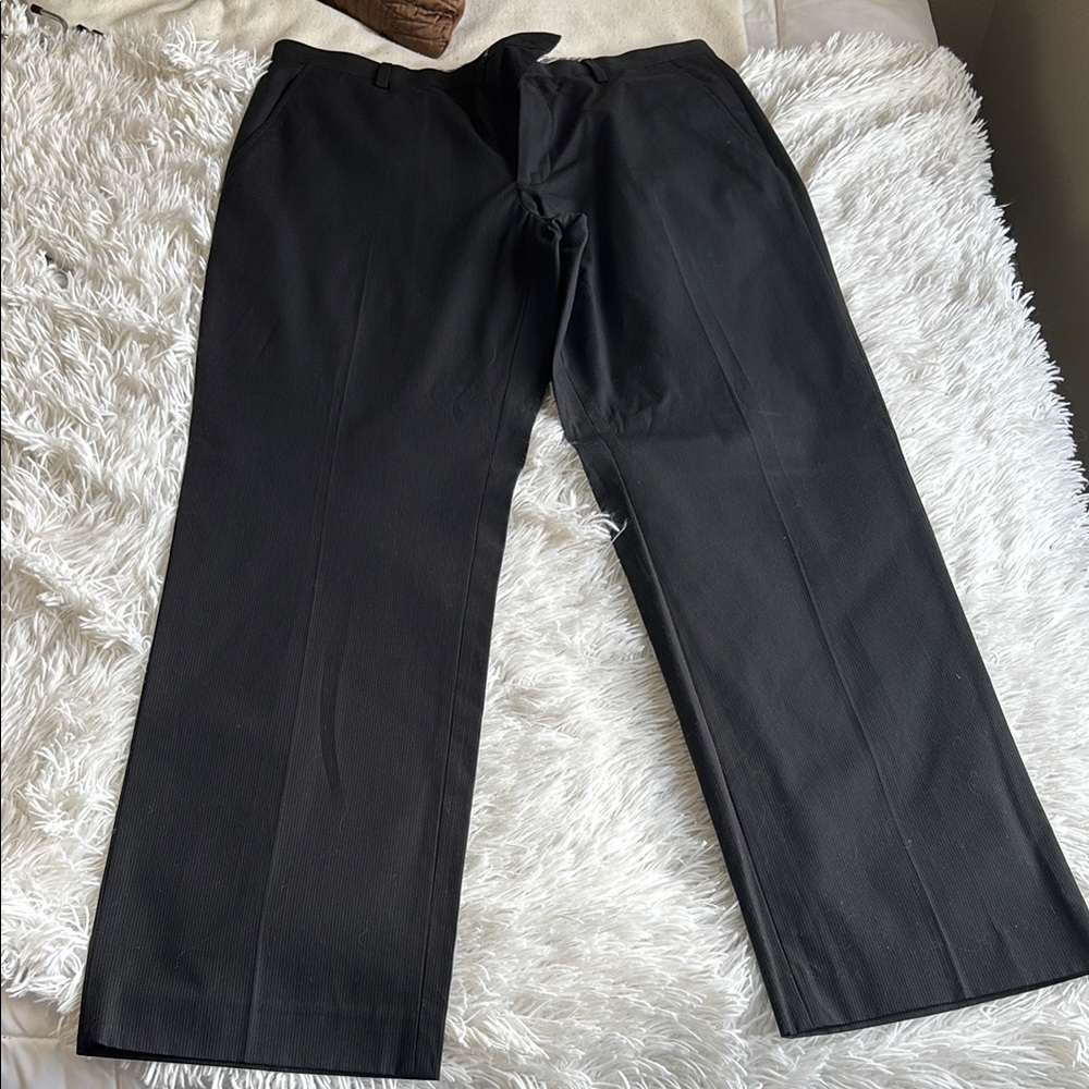 Banana Republic slim fit non iron black pinstripe dress pants 33/30